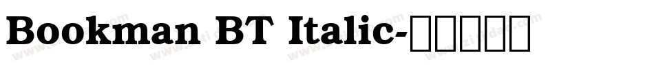 Bookman BT Italic字体转换